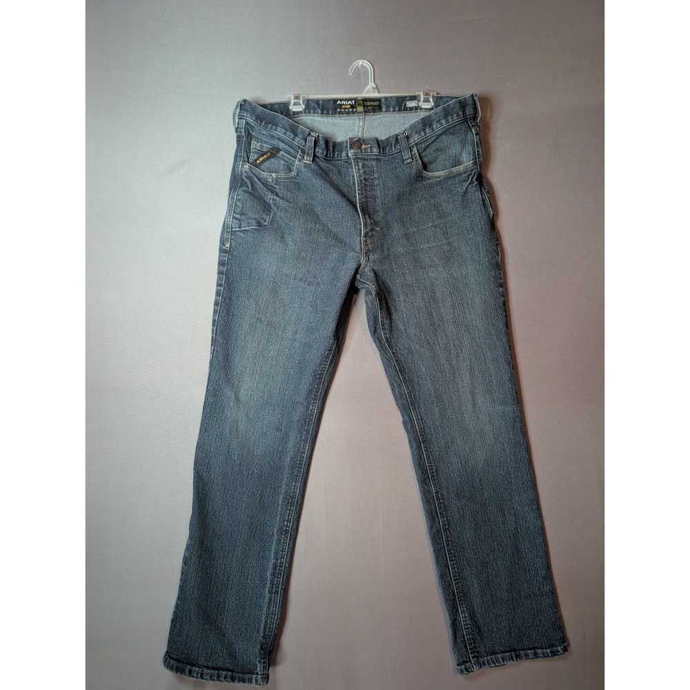 Ariat Rebar M5 Straight Leg Jeans Mens Blue Denim 40x34 5560